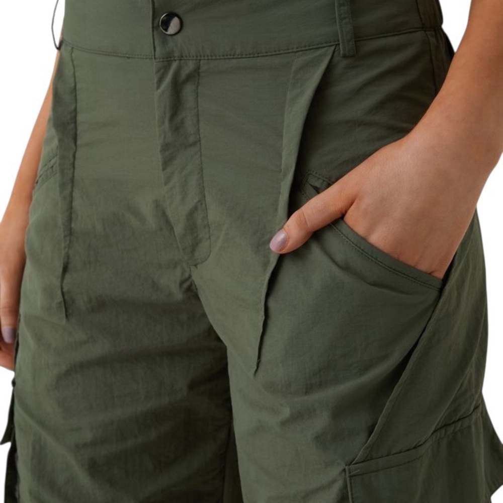 HALARA Mid Rise Button Zipper Side Pocket Wide Leg Casual Cargo Pants XL X-LARGE - Picture 5 of 11